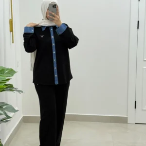 أونصومبل نسائي أنيق بلمسة جينز O10